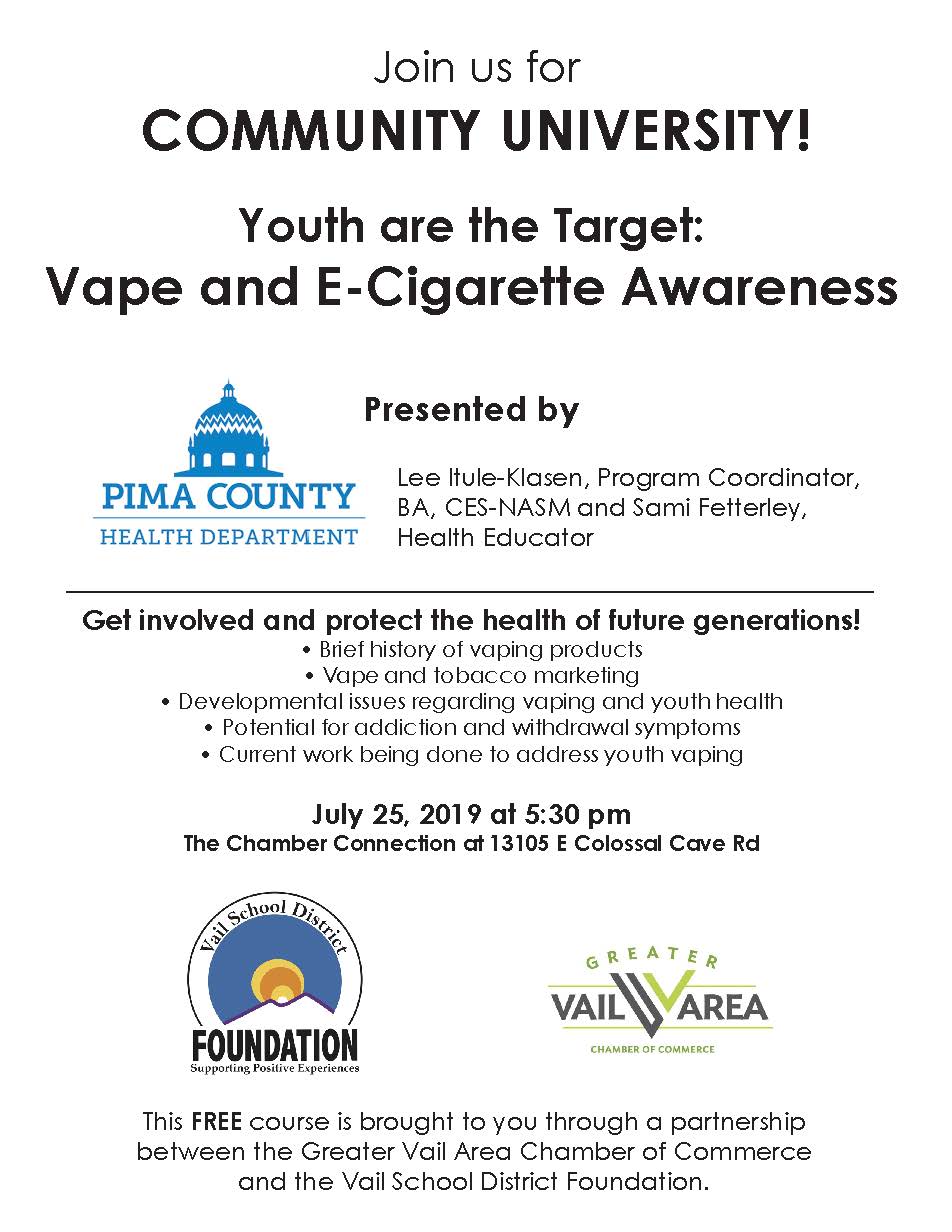 Community University - Vape and E-Cigarette Awareness